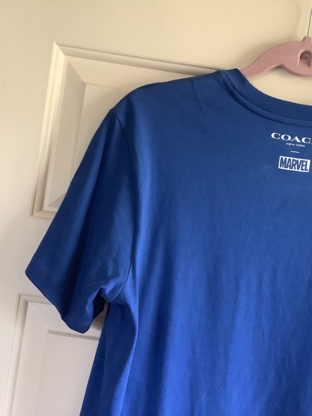 Coach X Marvel Captain America Retro C Tee Shirt Blue Size S - Picture 8 of 14